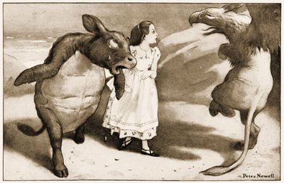Sie begannen feierlich um Alice herum zu tanzen (Illustration aus 